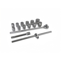 Juego de Herramientas de Reparación Mecánica Automotriz Portátil de 14 Piezas, Juego de Llaves de Tubo con Caja de Almacenamiento