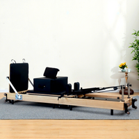 Lit de réformateur et table de Pilates pliables en bois de chêne durable, équipement de studio de Pilates portable, garantie de 3 ans, pour la maison, le yoga et le fitness