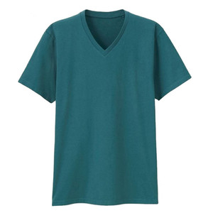All'ingrosso 180 gsm <span class=keywords><strong>T</strong></span>-Shirt per gli uomini di Design semplice nero con scollo <span class=keywords><strong>a</strong></span> <span class=keywords><strong>V</strong></span> 100% cotone <span class=keywords><strong>T</strong></span>-Shirt - Product Image 5
