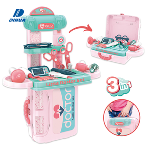 Set <span class=keywords><strong>de</strong></span> jouets médicaux pour enfants, 3 en 1, avec étui <span class=keywords><strong>de</strong></span> transport, jeu <span class=keywords><strong>de</strong></span> simulation, petits médecins en plastique, pour filles et garçons - Product Image 1