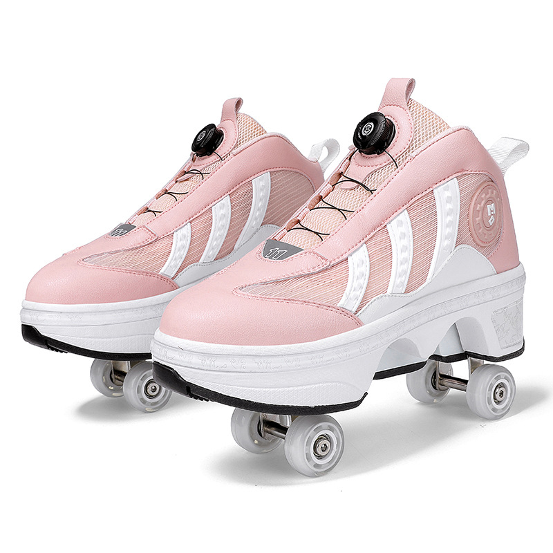 139 Pink Four-Wheel One-Click Retraction