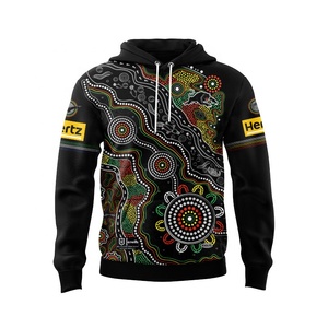 Felpe con Cappuccio Personalizzate in Poliestere/Cotone con Numero e Nome del Club Penrith Panthers, Abbigliamento per Football Australiano e Rugby League - Product Image 1