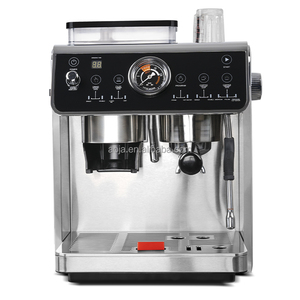 Machine à café <span class=keywords><strong>expresso</strong></span> automatique <span class=keywords><strong>avec</strong></span> moulin à grains intégré, porte-filtre 58 mm, double chaudière, mousseur à lait, pompe 20 bars, modèle professionnel - Product Image 2