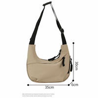 Tas Selempang Wanita Anti Air Berkualitas Tinggi dengan Resleting, Tas Bahu Fashion Kasual Custom dengan Logo