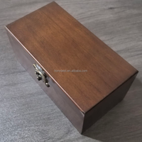 Coffret de Rangement Vintage en Pin avec Couvercle à Charnières, Boîte en Bois pour Cartes de Prières, Cadeau Chrétien pour Femmes, Bible, Noël, Nativité