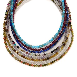 YMJ gökkuşağı taş Garnet Lapis Apatite Opal taş boncuk zincir halhal 2mm temizle kuvars kristal top kadınlar için boncuklu halhal - Product Image 4