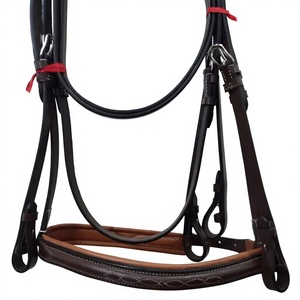 Horse Bridle Custom Packaging Factory Made Brand Wholesale Handmade Full Size Leather Reins Durable <b>Equestrian</b> Tack Accessory - Product Image 5