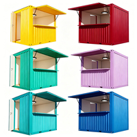 Kiosque mobile en acier de 10 pieds et 15 pieds, design moderne et respirant, pour magasin, petit bureau, boutique, utilisation en bord de mer, boutique éphémère 1