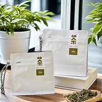 Sacs à café à fond plat en BOPP/VMPET/PE mat avec fermeture éclair et poignée en corde, pochettes verticales personnalisées pour emballage de café