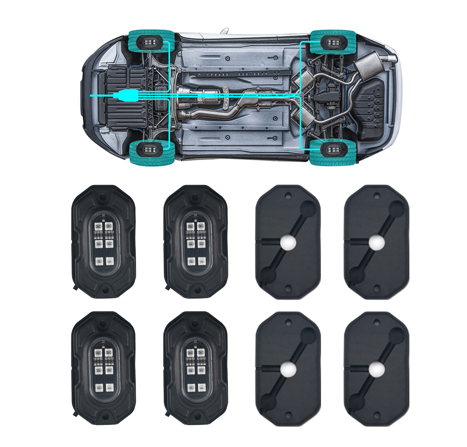 Dreamcolor RGBIC Car Interior Smart APP Music Wireless Remote Control Rock LED Light Atmosphere Car Lights