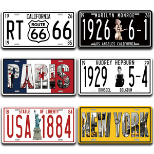 Placa de Matrícula de Aluminio Personalizada con Logotipo en Relieve, Placa de Matrícula de Coche con Número de EE. UU., Recuerdo Europeo, Placas Decorativas - Product Image 3