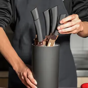 Heimküche Alle Artikel Fabrik 5-teiliges Küchenmesser-Set antihaftbeschichtetes Messer mit roségoldfarbenem Kunststoffgriff