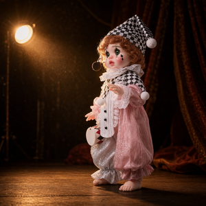 Muñeca Reborn de Vinilo de 18 Pulgadas con Disfraz de Payaso, Sombrero de Arlequín, Muñeca Recién Nacida para Juego de Imitación - Product Image 5