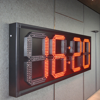 Horloge murale numérique LED de haute qualité de 15 pouces, affichage clair de l'heure, signalisation numérique