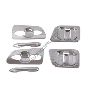Accessoires chromés WZXD 2019 2020, garnitures de poignées de porte, coques de rétroviseurs, couvre-phares extérieurs pour Hiace - Product Image 3