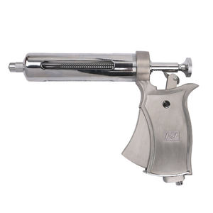 Yüksek kaliteli yarı otomatik Metal şırınga enjeksiyon tabancası 50ml veteriner hayvan aşısı ayarlanabilir şırınga pompası - Product Image 1