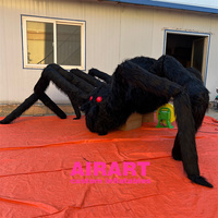 Monstre de diable gonflable de décoration de fête de nuit d'halloween, ballon gonflable d'enfer de démon