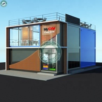 Club de santé portable, dispositif de 2 étages, Structure robuste, conteneur détachable, apparence colorée, gymnastique modulaire