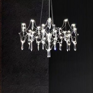 Gymbos Light Firefly Edelstahl-Kronleuchter mit Verstellbarer Höhe LED für Wohnzimmer Einfache Aufhängung - Product Image 3
