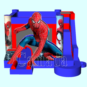 Venta caliente comercial Spider Man Bounce House Combos Wet Dry Spider Man disfraz Bounce House inflable niños - Product Image 2