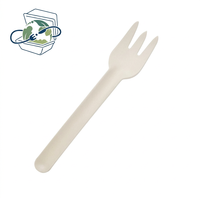 Ensemble de couverts compostables en bagasse de canne à sucre, écologiques, jetables, de qualité alimentaire, pour événements et repas à emporter