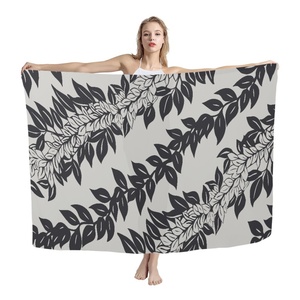 Simba <span class=keywords><strong>Hawaii</strong></span> Hibiscus Của Phụ Nữ Tùy Chỉnh In Bãi Biển Bìa Nhung Voan Khăn Sexy Áo Tắm Bìa UPS Lavalava Thoáng Khí - Product Image 5