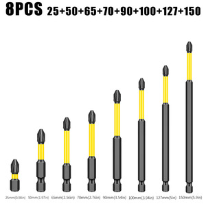 1/4 en <span class=keywords><strong>taladro</strong></span> de mano Hexagonal juego de destornilladores eléctricos cruzados S2 broca antideslizante resistente a impactos cabeza de destornillador magnético fuerte - Product Image 6