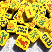 Jeu de tuiles de mahjong flottantes en EVA de luxe moderne, personnalisé en usine, qualité professionnelle, étanche, pour jeux de piscine estivaux