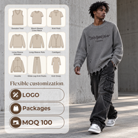 Pull en maille personnalisé avec lettres brodées, service personnalisé, streetwear, fabrication de pulls en maille pour hommes, tricot pour hommes, tricotage