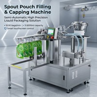 Machine de remplissage, de bouchage et d'étiquetage entièrement automatique pour bouteilles et bocaux en verre ou plastique (ronds, carrés, plats) de 100 à 1000 ml, 2000 BPH, avec piston pour boissons