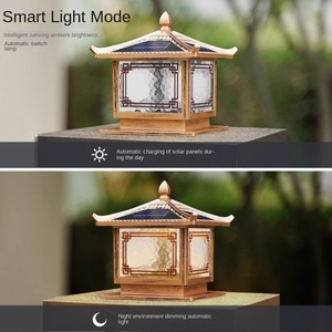 เสาไฟสวนพลังงานแสงอาทิตย์ LED IP65กันน้ำฐาน E27เสาพลาสติกกลางแจ้งเสาสำหรับตกแต่งประตูและภูมิทัศน์ - Product Image 4