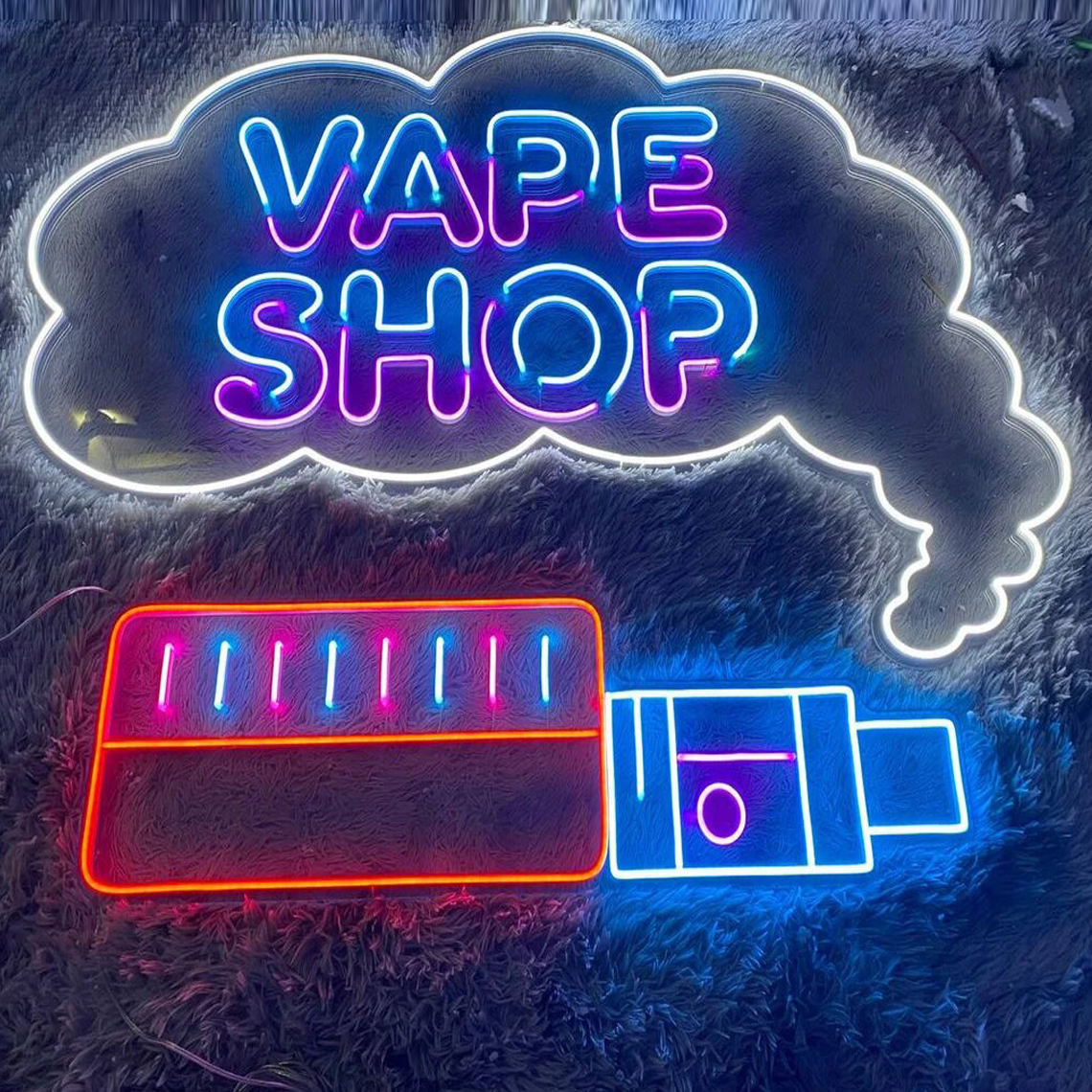 Custom LED Neon Sign for Smoke Shop Wall Decoration IP65 Rated Plastic Neon Lights