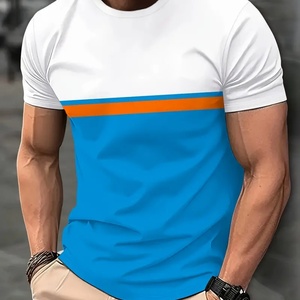 <b>Polyester</b> Sublimated Printing Short Sleeve Digital Printing Crew Neck Sports <b>Tshirts</b> for Men - Product Image 3