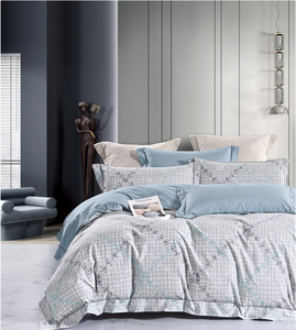 Novos Conjuntos de Cama de Algodão Estampado para Hotel, Conjuntos de Capa de Edredom de Tecido Estampado com MOQ Pequeno, Conjuntos de Lençóis de Hotel Estampados - Product Image 6
