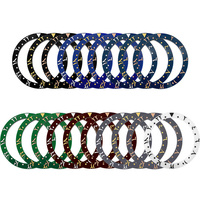 Accessoires de montre JGGC : Lunette en céramique biseautée avec chiffres arabes, compatible avec les montres Water Ghost SKX007