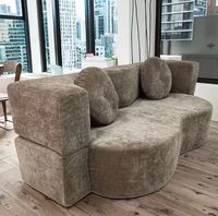 Minimalistisches Modulares Schlafsofa, Nordisches Design Konvertierbares Ecksofa, Flexibles Sitzsystem für Moderne Inneneinrichtung