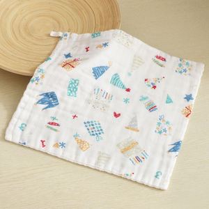 <b>Baby</b> <b>Muslin</b> Washcloths Square Cotton Animal Print Eco-Friendly Soft White Face Towel for Newborn Infants Home Use - Product Image 3