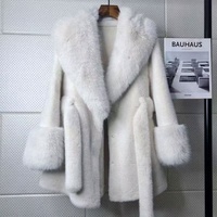 Manteau en cuir épais tendance à col en V, taille cintrée, de haute qualité, pour l'automne et l'hiver 2026