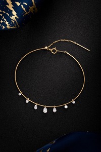 สร้อยข้อมือทองคำขาวแท้ 18K ประดับเพชรทรงกลมเจียระไนแบบบริลเลียนท์ น้ำหนัก 0.63 กะรัต เพาะเลี้ยงในห้องปฏิบัติการ |   เพชรทรงกลมเจียระไนแบบบริลเลียนท์ ผลิตในห้องปฏิบัติการ - Product Image 4
