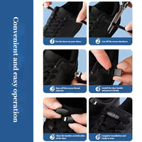 OLIAN Lacets magnétiques en métal sans cravate Lacets plats élastiques colorés Lacets paresseux Portage rapide en 1 seconde pour hommes et femmes Enfants