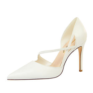 830-1 कोरियाई फैशन शो स्लिम पतली उच्च एड़ी के उथले मुंह बताया खोखले मीठा ऊँची एड़ी के जूते महिलाओं के जूते खोखले जूते - Product Image 3