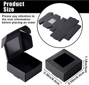 Mini boîte en papier kraft recyclé avec fenêtre pour bottes pour friandises de boulangerie, vente en gros - Product Image 3