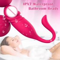 APP-gesteuerter Tragbarer Slip-Vibrator Silikon Klitoris-Stimulator Teleskopisches Vibrierendes Ei Erwachsenen-Analvibrator
