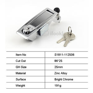 Cerradura de panel de botón pulsador de aleación de zinc, cerradura de puerta de armario, caja de caravana, cerradura de gatillo de compresión - Product Image 4