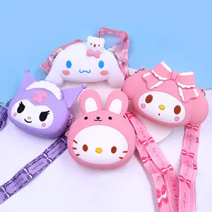 Лидер продаж, силиконовый кошелек Sanrio Kulomi zero, Детская сумка через плечо с большими ушками и собакой, мультяшная сумка принцессы