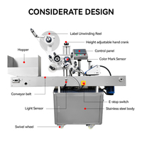 Máquina automática de etiquetado horizontal para líquidos orales, cosméticos, botellas pequeñas, brillo labial, bálsamo labial, aceites esenciales y viales.
