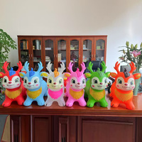 Caballo Saltador Inflable para Niños, Juguete de PVC con Diseño de Ciervo de Dibujos Animados, Grueso y Seguro, para Edades de 0 a 24 Meses