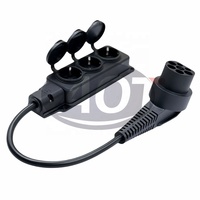 Adaptateur de charge pour véhicule électrique de type 2 à 3 SCHUKO 3 broches 16A avec prise factice certifiée CE, indice de protection IP54