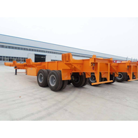 Châssis porte-conteneurs 30/40/50/60 tonnes, semi-remorque squelette robuste à 3 essieux de 20/40/45 pieds à vendre