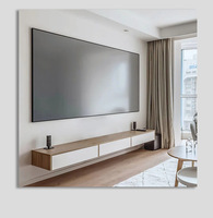 Écran de projection à cadre fixe 4K avec écran Cine White ALR 120 pouces 16:9, cadre en aluminium enveloppé de velours, montage mural, home cinéma